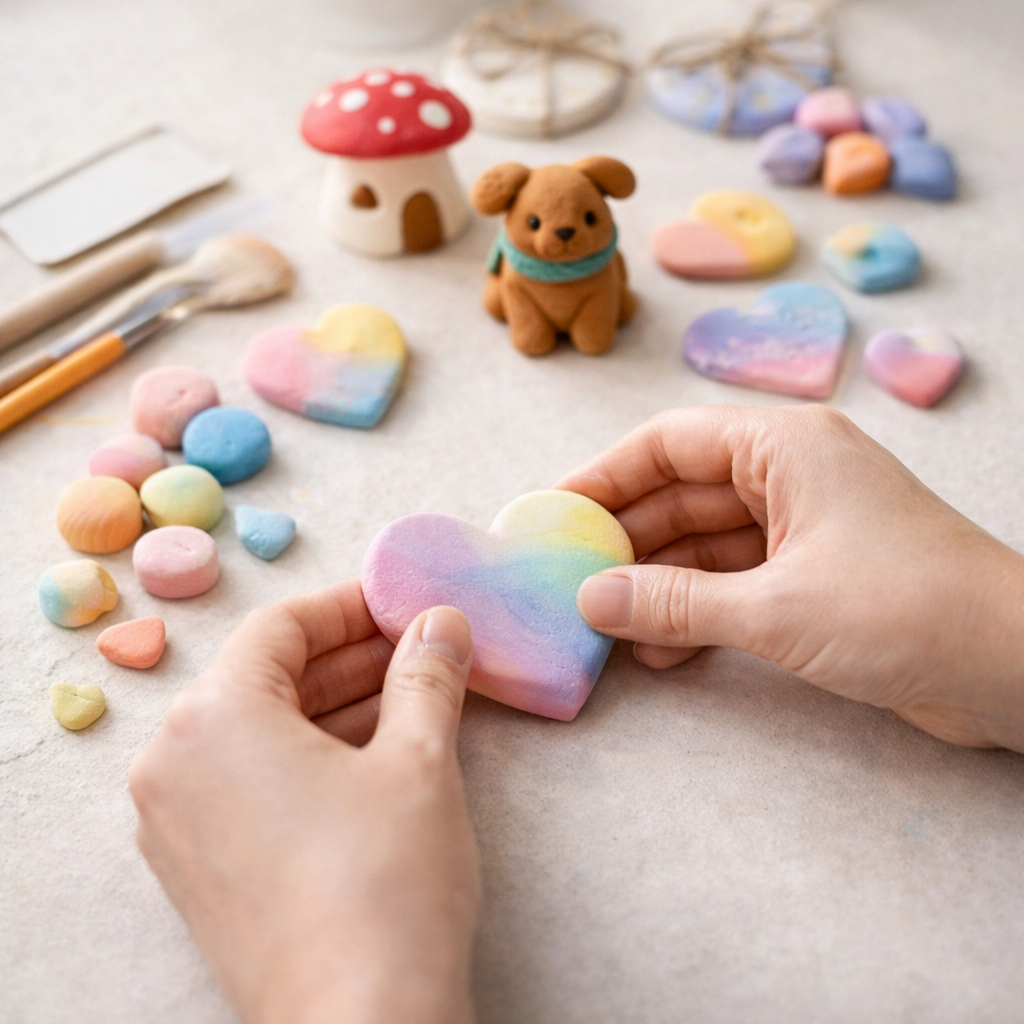 Making with air dry clay at home