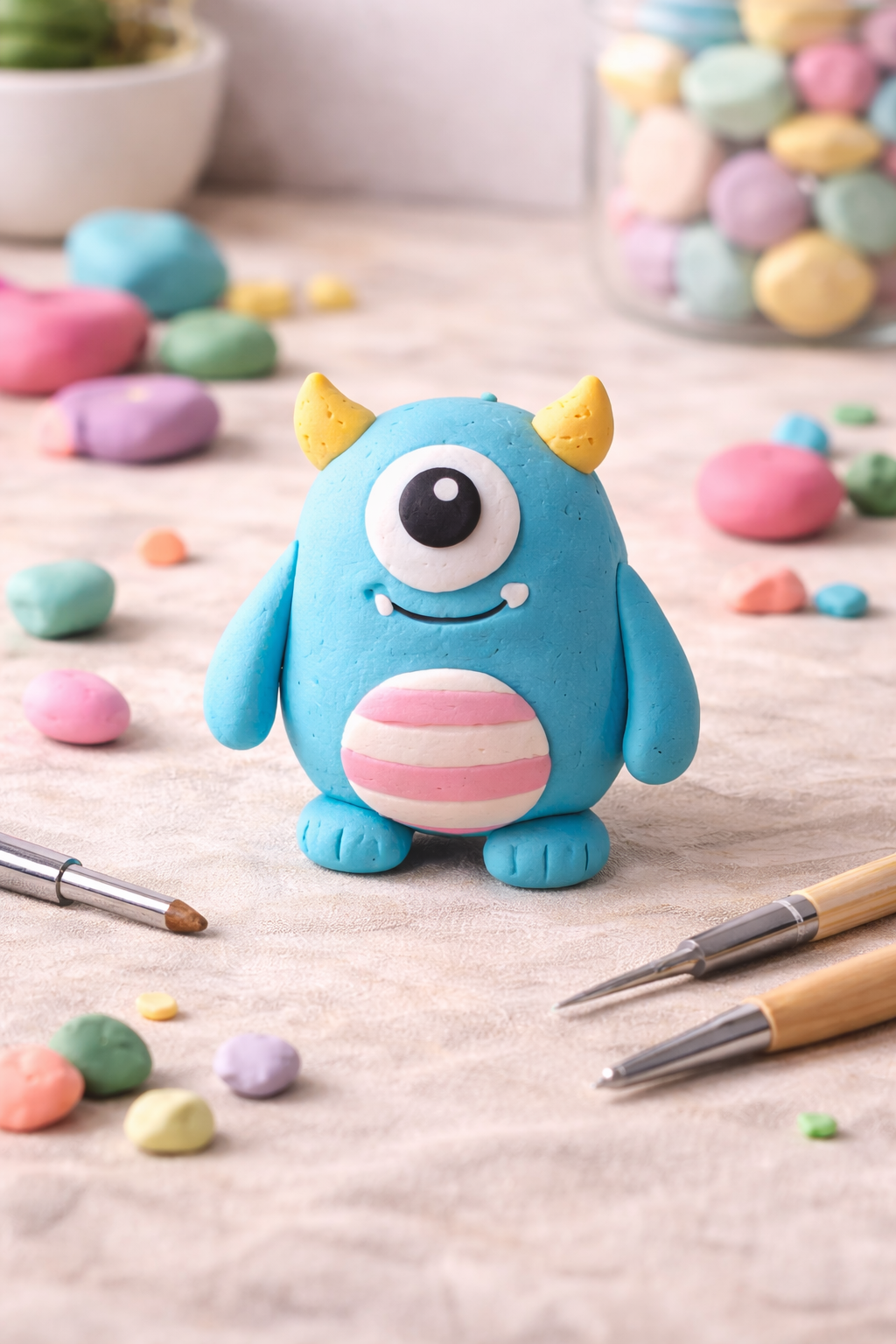 Clay character figure